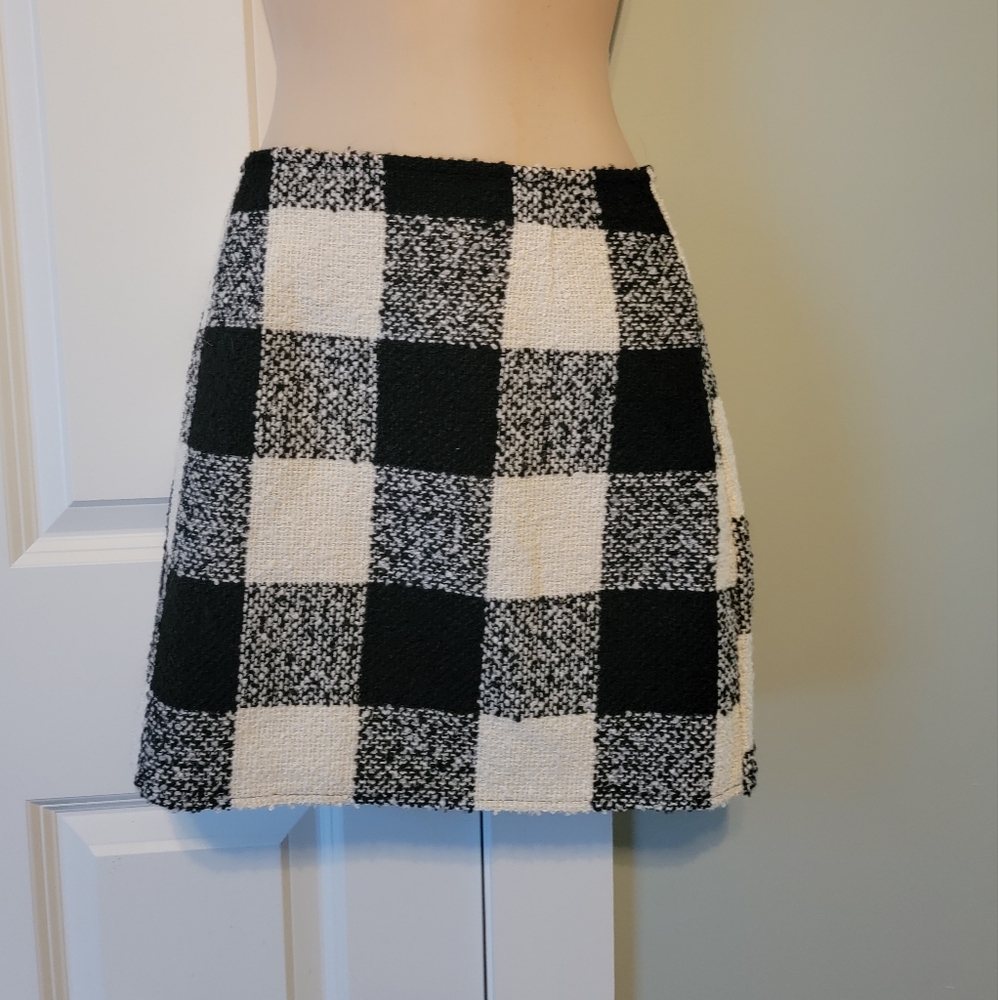 Buffalo plaid skirt
